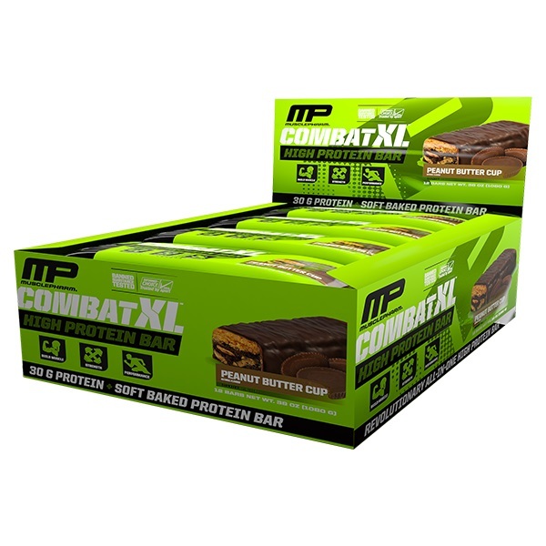 MusclePharm Combat XL Protein Bars - Peanut Butter Cup (12x90g)