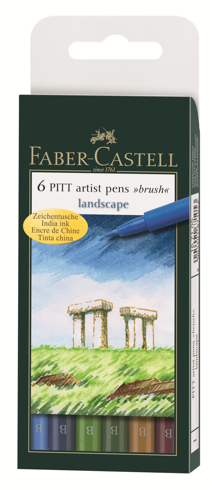 Faber-Castell: Pitt Artist Pens B Landscape (Wallet of 6) image