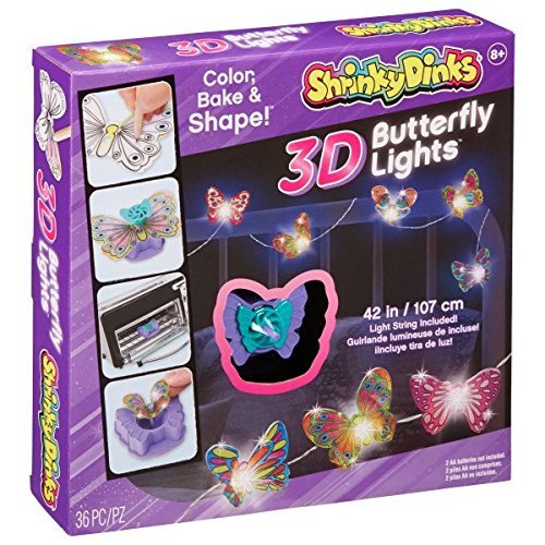 Alex: Shrinky Dinks - 3D Butterfly Lights