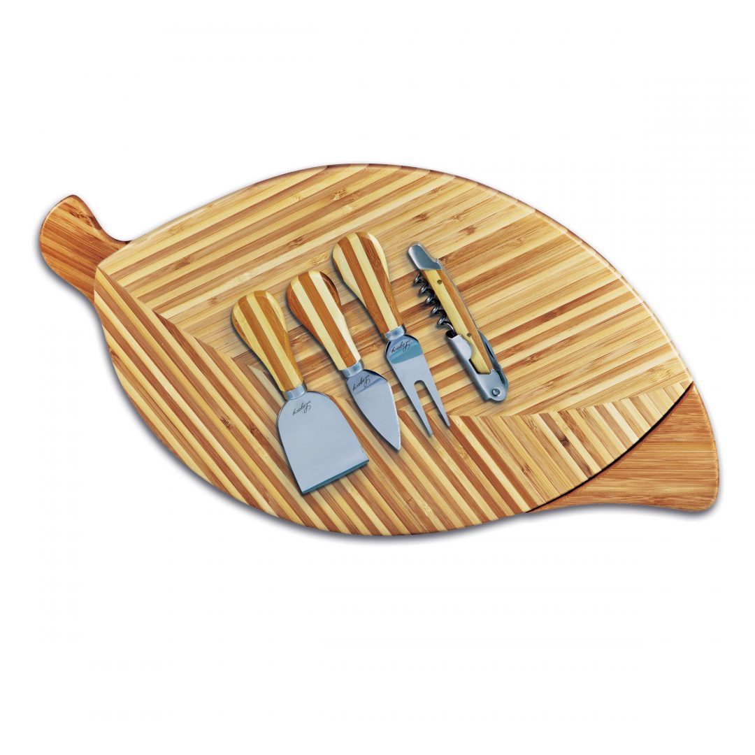 Picnic Time: Leaf Cheese Board & Tools Set