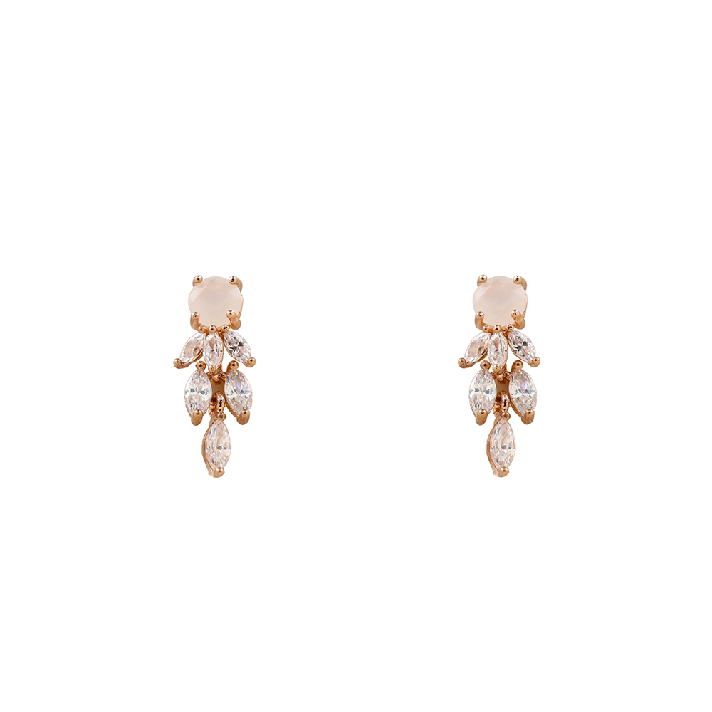 Short Story Drop Earring Cascade - Rose Gold image