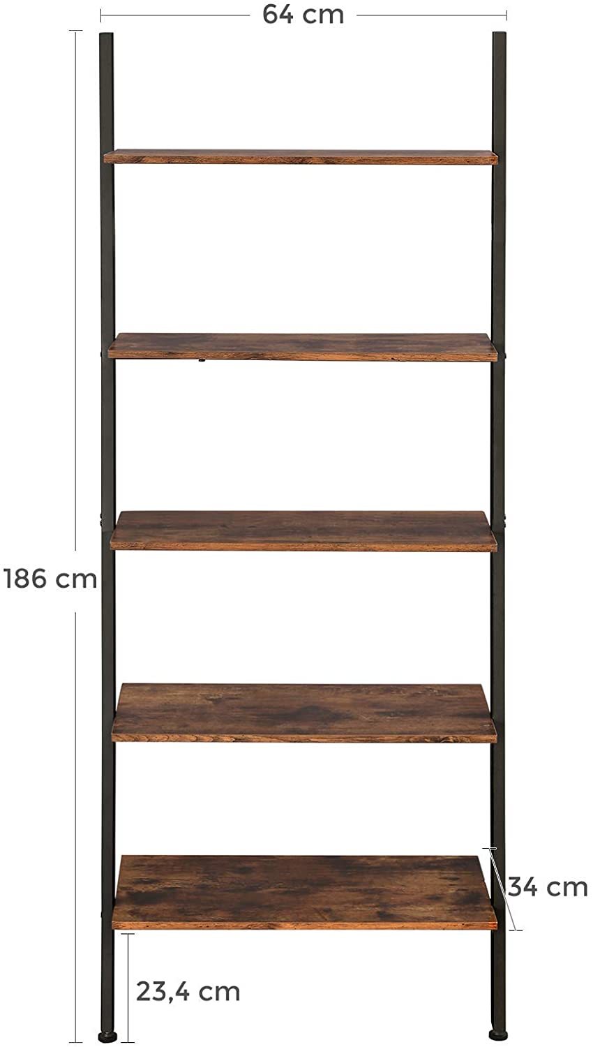 Buy VASAGLE Industrial Ladder Shelf 5Tier at Mighty Ape NZ