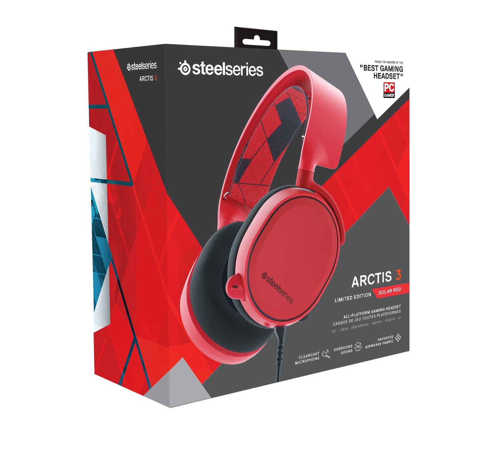 SteelSeries Arctis 3 Wired Gaming Headset (Solar Red) for PC Games image