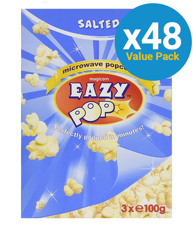 Eazypop Microwave Popcorn Salt (48 Pack) at Mighty Ape NZ