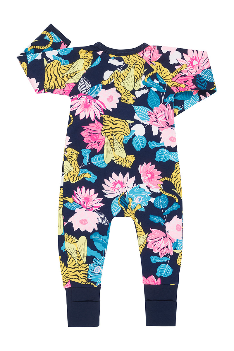Bonds Zip Wondersuit Long Sleeve - When Tigers Fly Navy (12-18 Months) image