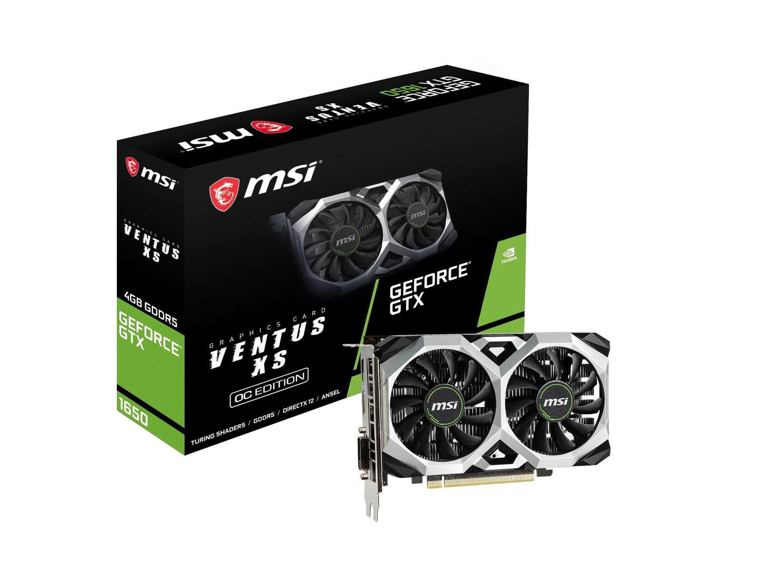 MSI VENTUS GTX 1650 VENTUS XS 4G OC Graphic Card image