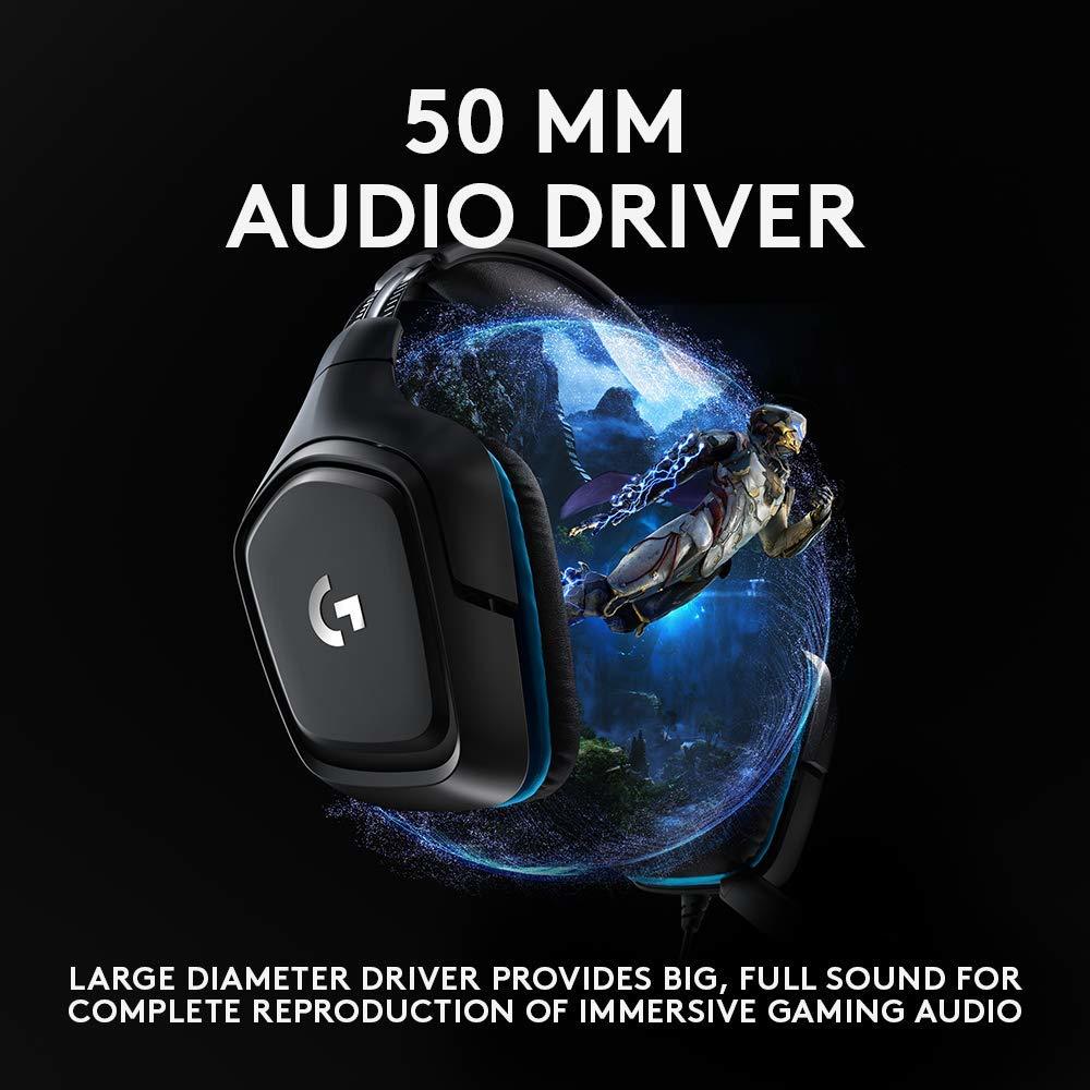 Logitech G432 7.1 Surround Sound Wired Gaming Headset for PC, PS4, Xbox One image