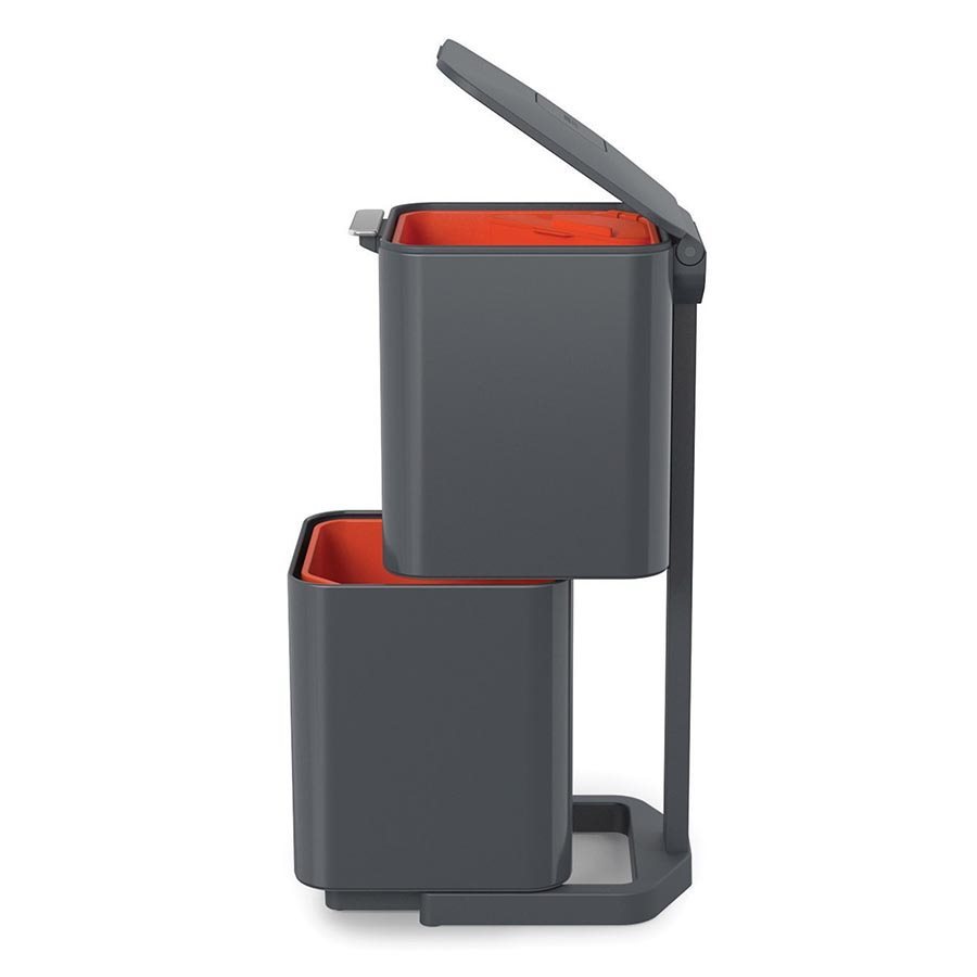 Joseph Joseph Totem Compact Rubbish/Recycling Bin Graphite (40L