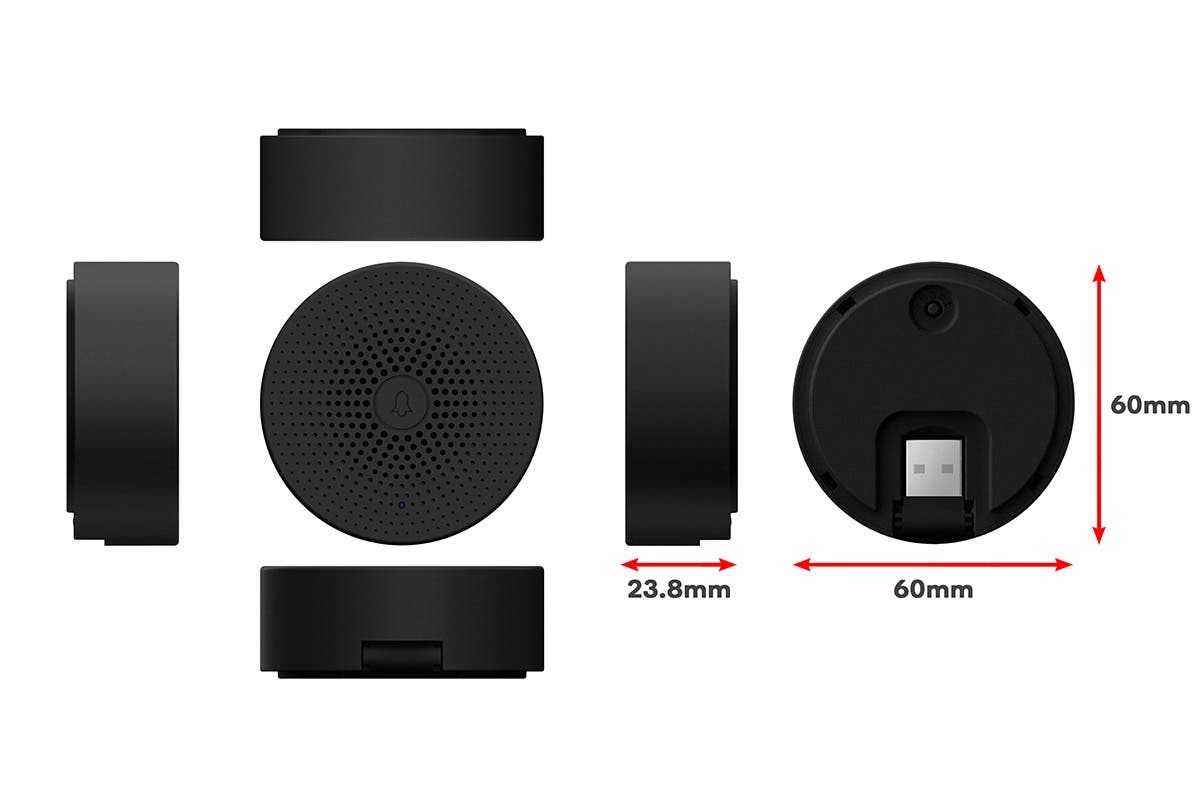 Kogan SmarterHome Security Camera Doorbell 2 Pro (Space Grey) at