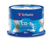 Verbatim CD-R 700MB 50Pk Silver InkJet 52x image