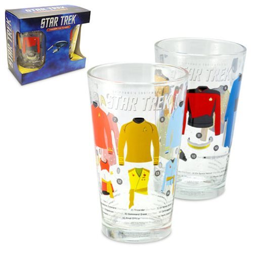 Star Trek Uniforms Pint Glass Set - 2-Pack