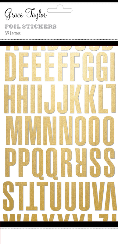 Grace Taylor Alphabet Stickers Gold Foil