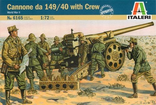 Italeri Italian Cannon 149-40 with Crew 1:72 Model Kit