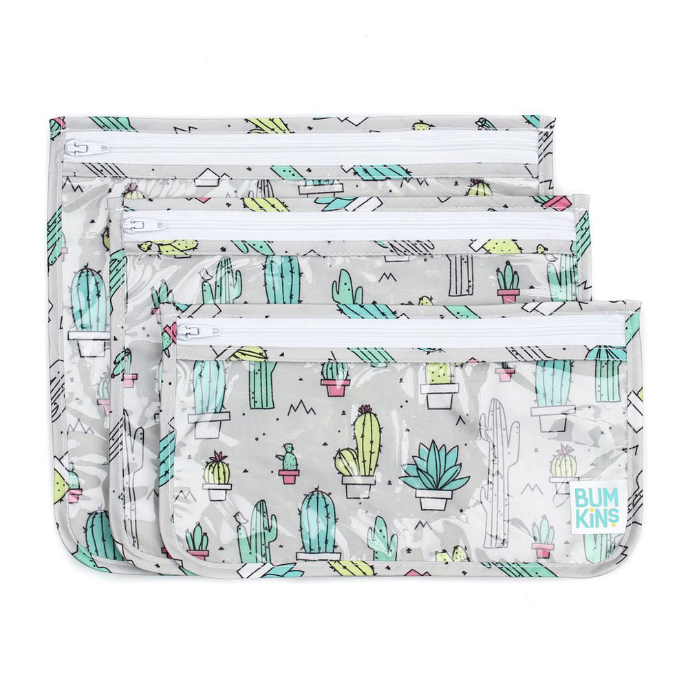 Bumkins: Clear Travel Bag - Cacti (3 Pack) image