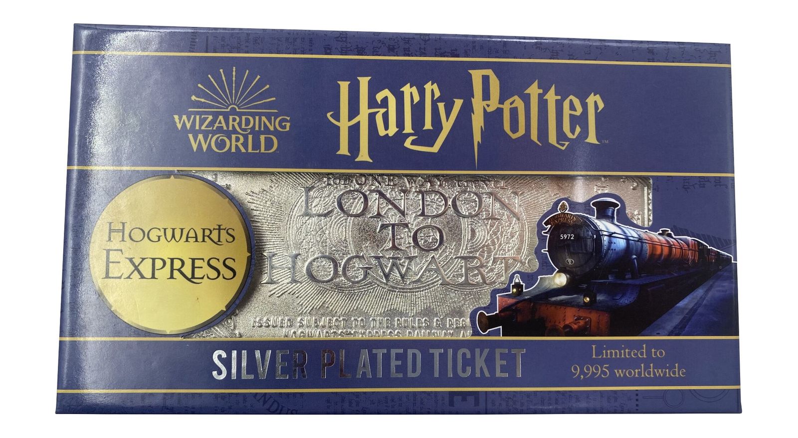 Harry Potter: Hogwarts Express Train Ticket (Silver Plated) - Metal Replica image