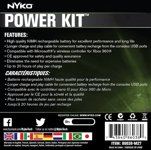 Nyko Xbox 360 Power Kit for Xbox 360 image