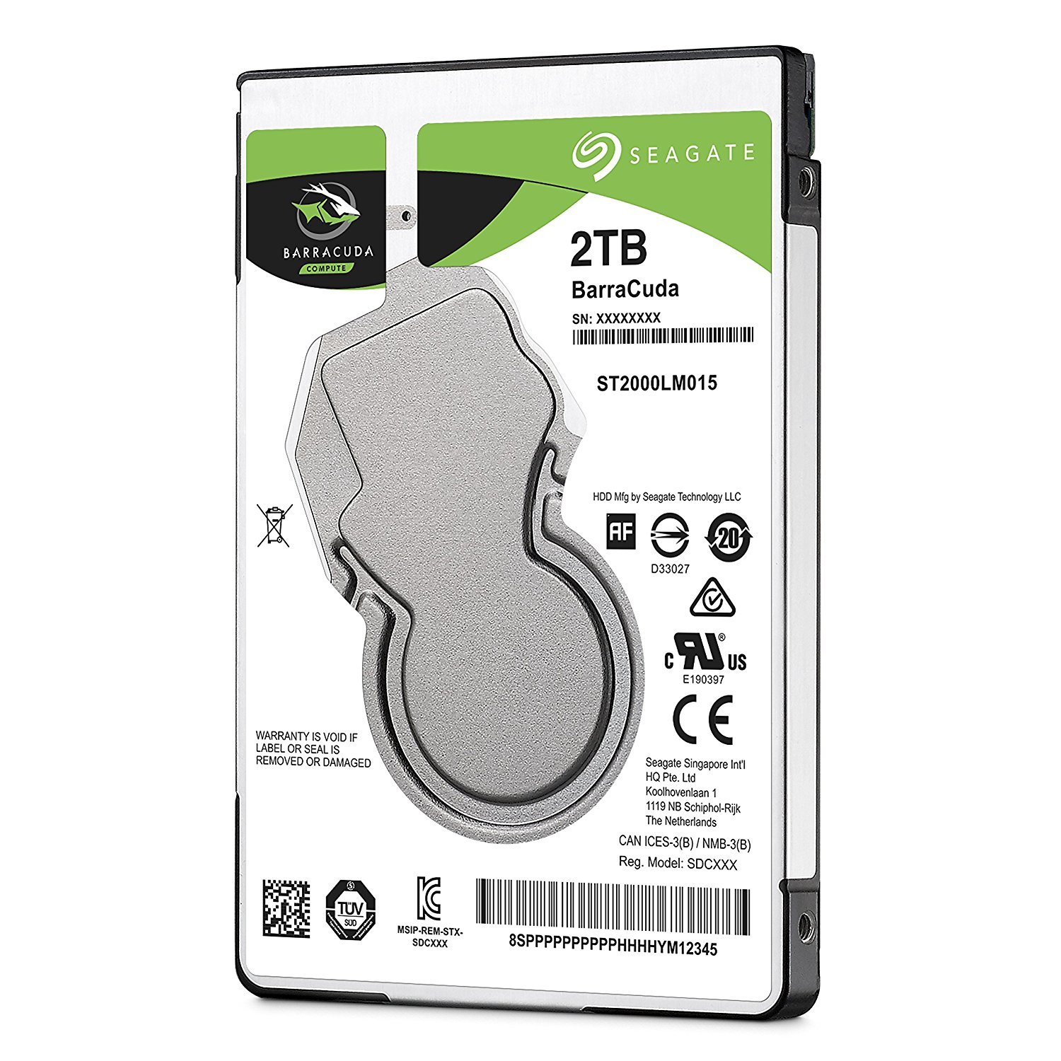 2TB Seagate Barracuda Sata 6GB/s 128MB Cache 2.5-Inch 7mm Internal Hard Drive image