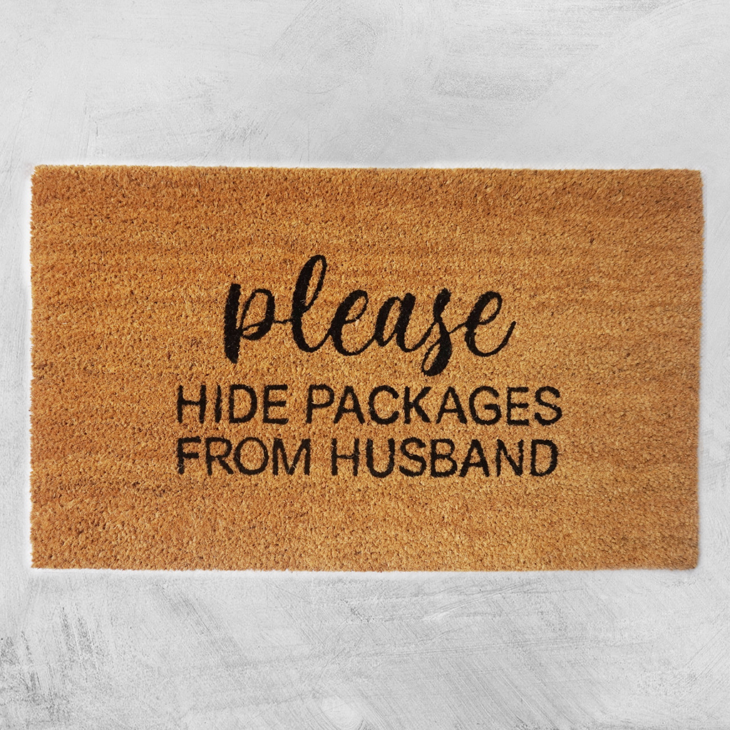 Natural Fibre Doormat - Please Hide My Packages