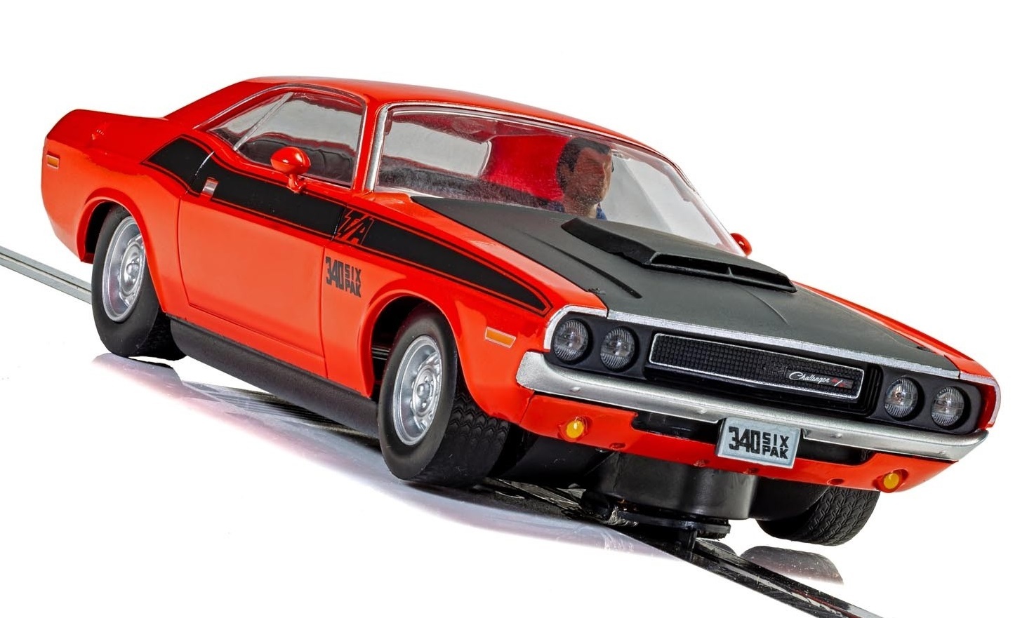 Scalextric: Dodge Challenger (Red & Black) - Slot Car