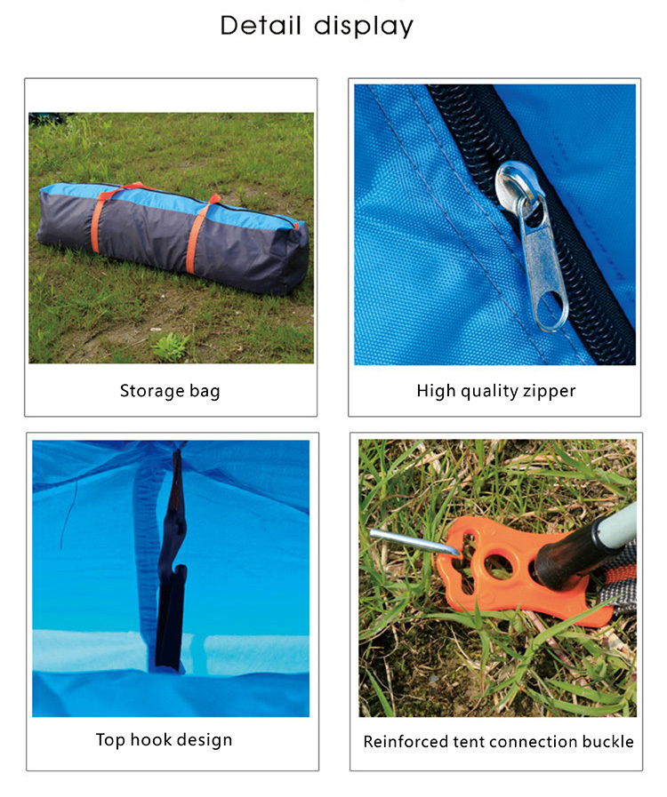 1-2 Person Instant Dome Camping Tent - Blue/Waterproof and UV Protection UPF 50+ image