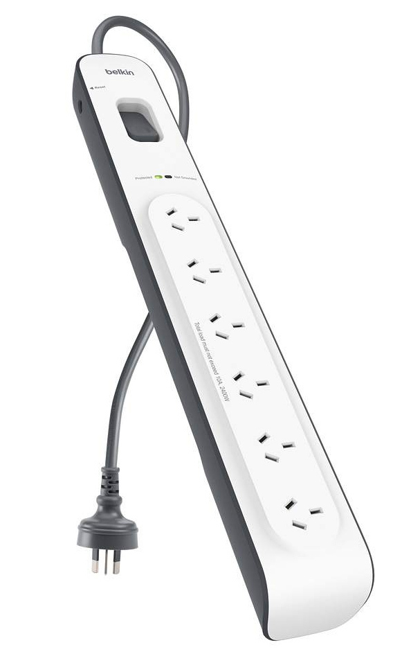 Belkin - 6 Outlet Surge Protector - 2 Metres image