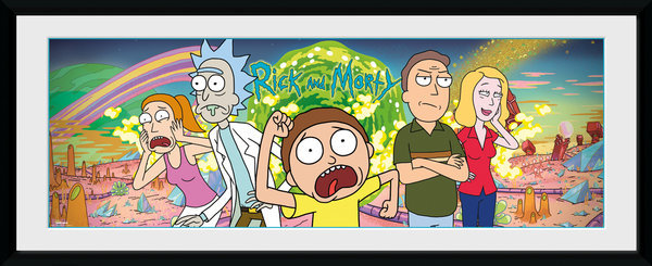 Rick and Morty: Group - Framed Print