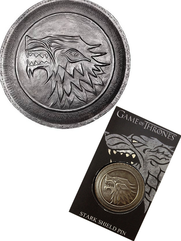 Game of Thrones Prop Replica Pin - Stark Direwolf Shield