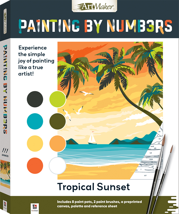 Buy Paint by Numbers Tropical Sunset at Mighty Ape NZ