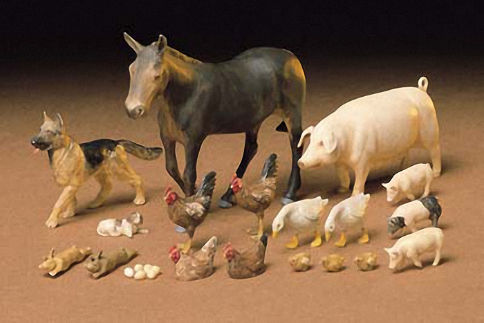 Tamiya 1/35 Livestock Diorama Model Set image