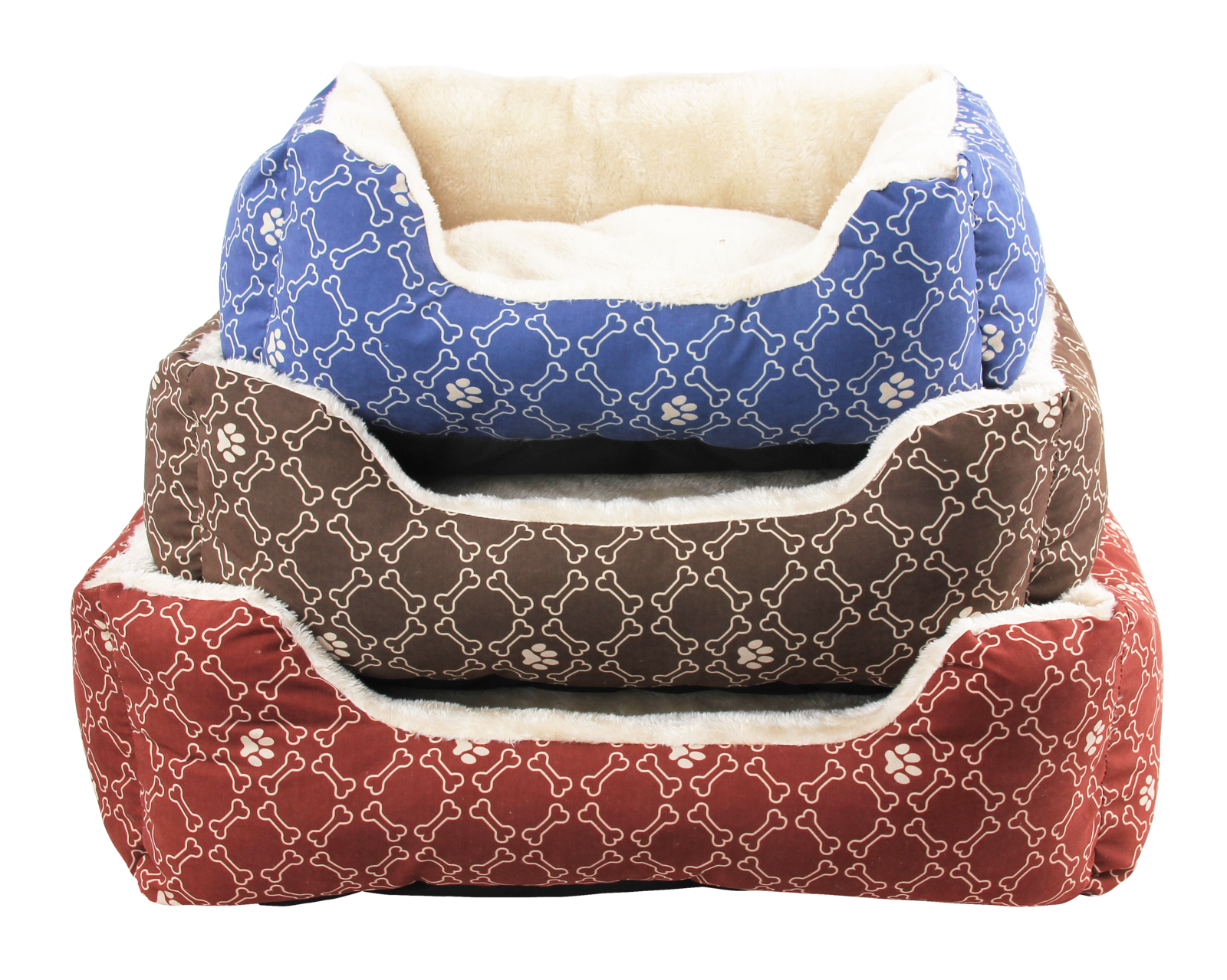 Pawise: Square Dog Bed - Coffee 57cm image