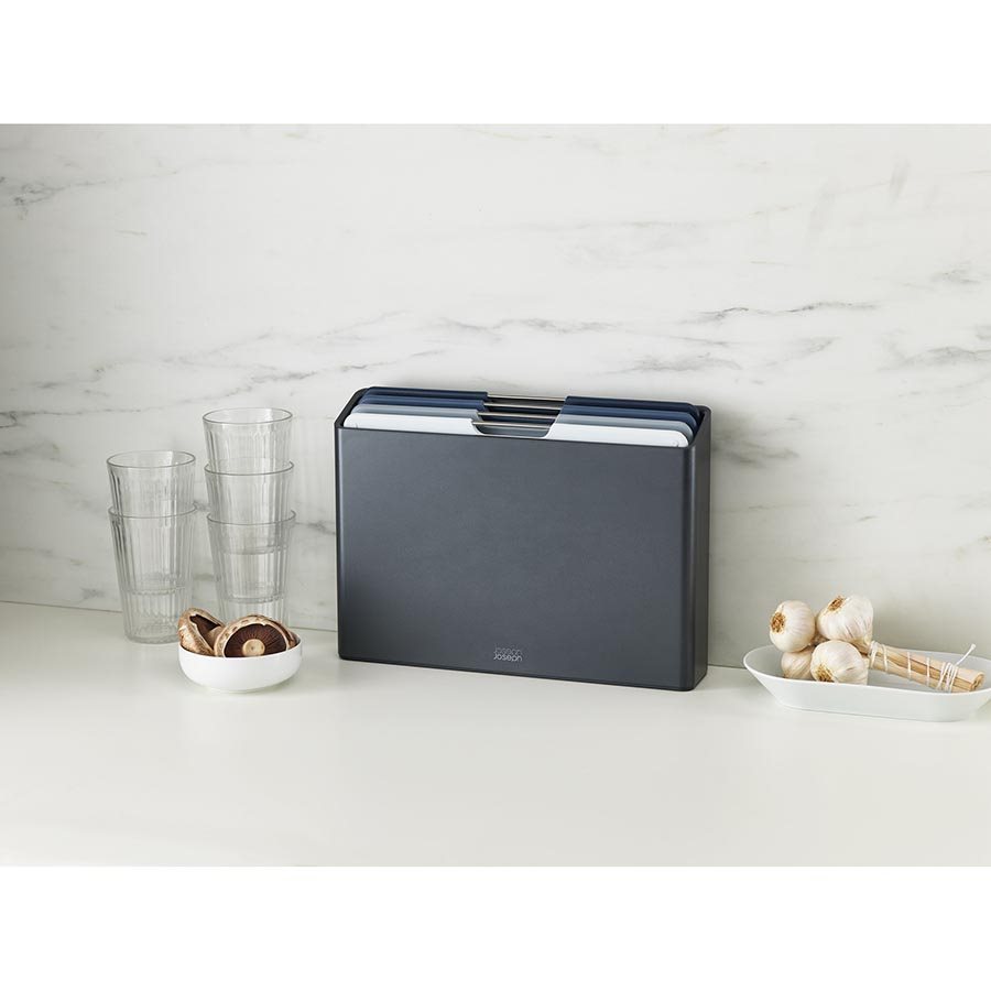 Joseph Joseph Folio Steel 4 Piece Chopping Board Set (Large) at