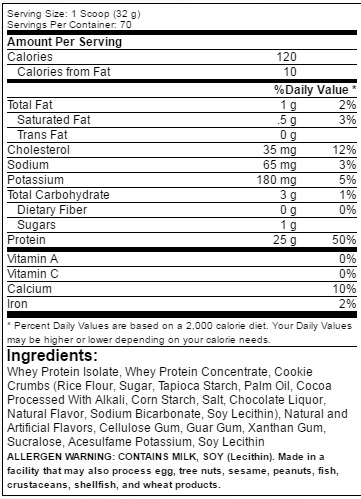 Musclepharm Combat 100% Whey Cookies & Cream (2.27kg) image