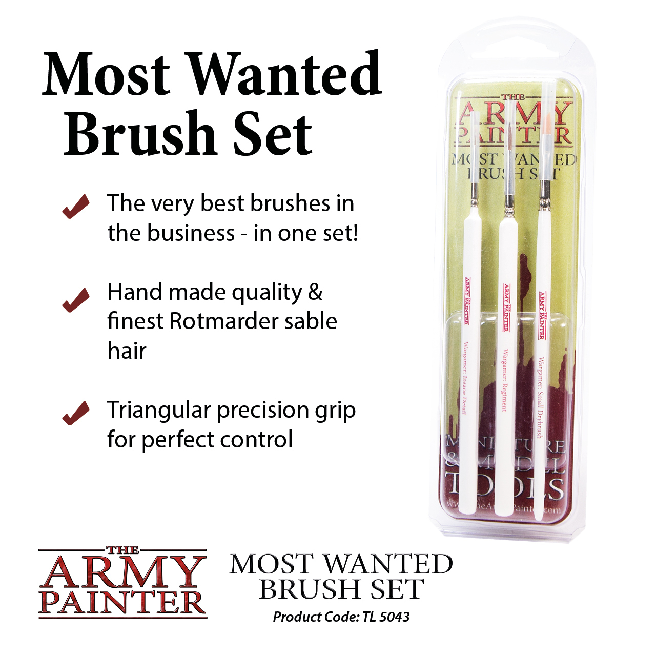 Army Painter Most Wanted Brush Set image