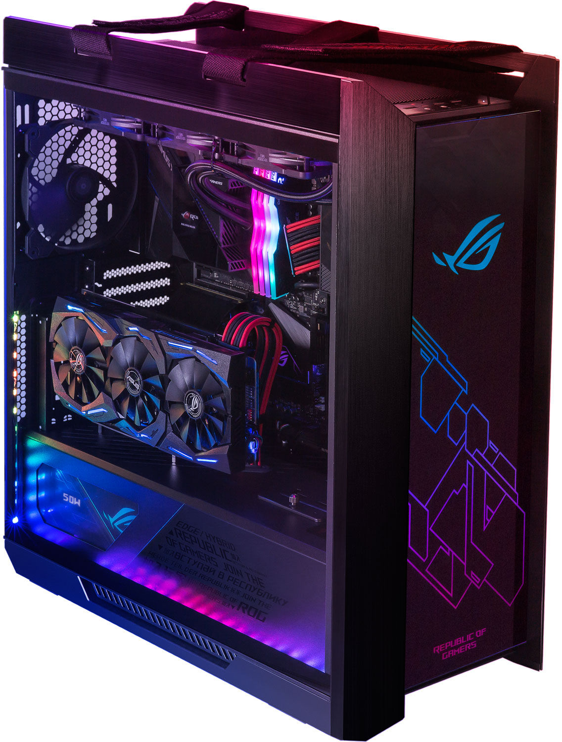 ASUS ROG Strix Helios Tempered Glass Mid Tower Case at Mighty Ape NZ
