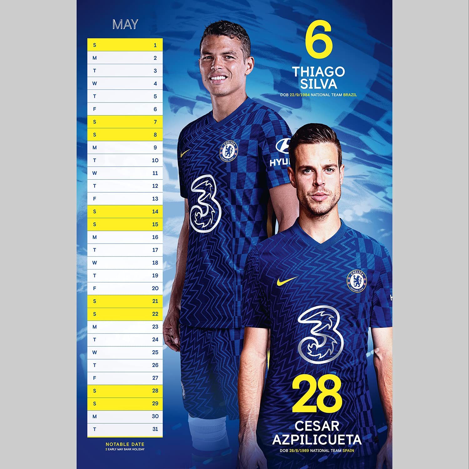 Buy Official Chelsea 2022 A3 Wall Calendar at Mighty Ape NZ