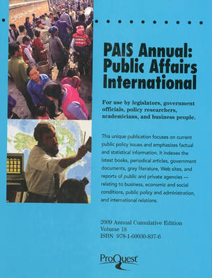 Pais Annual: Public Affairs International on Hardback by P Wedlock