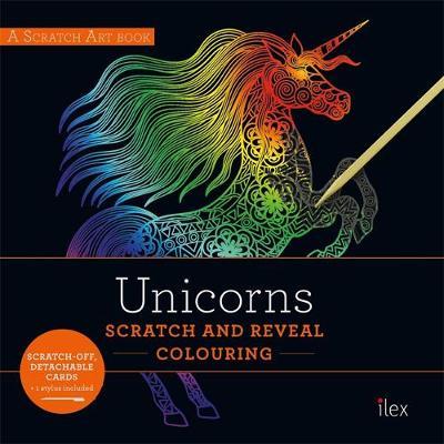 UNICORNS: Scratch and Reveal Colouring image