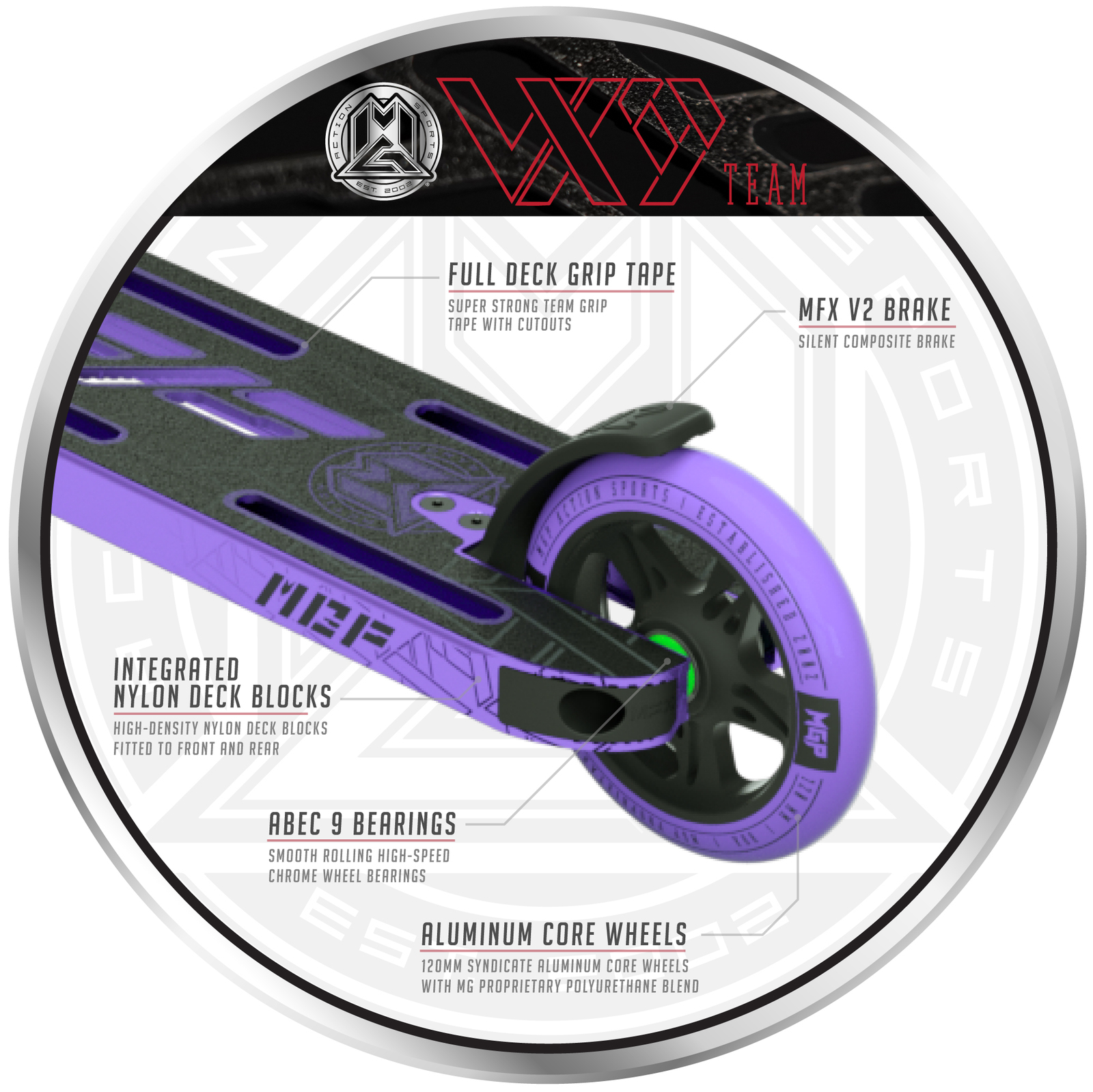 MADD Gear: VX9 Team Scooter - Purple image