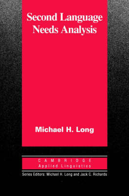 Second Language Needs Analysis by Michael H. Long image