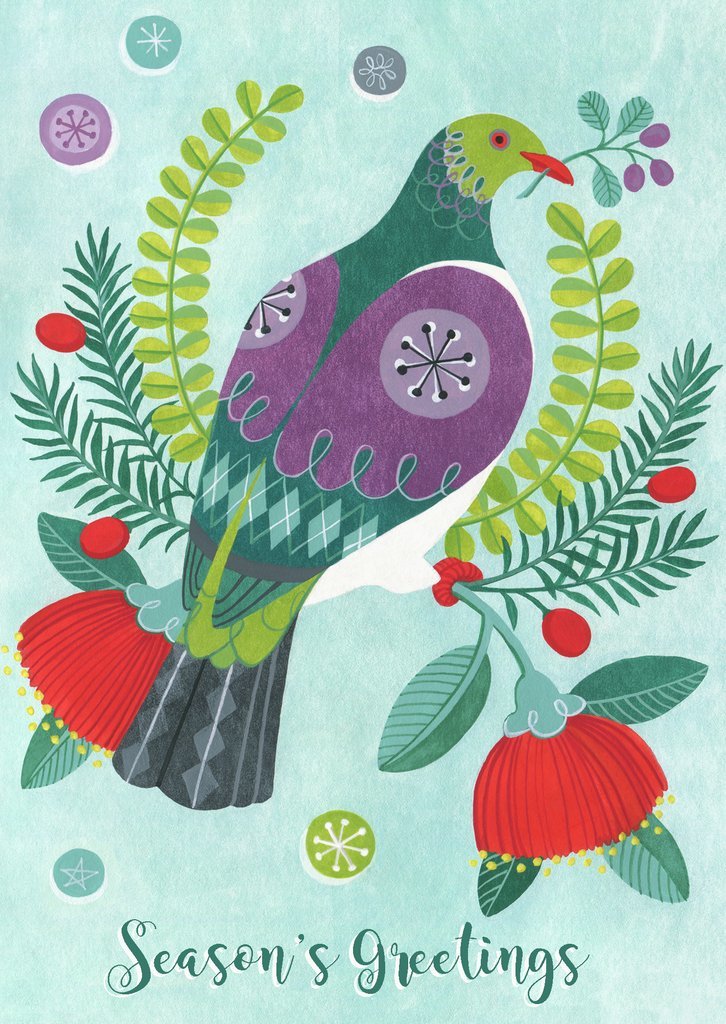 Tanya Wolfkamp: Christmas Card - Christmas Kereru image