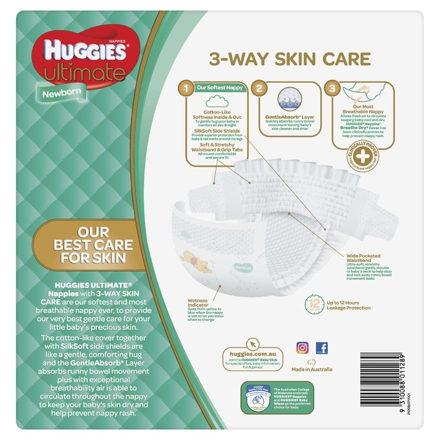 Buy Huggies Ultimate Nappies Bulk Newborn at Mighty Ape NZ