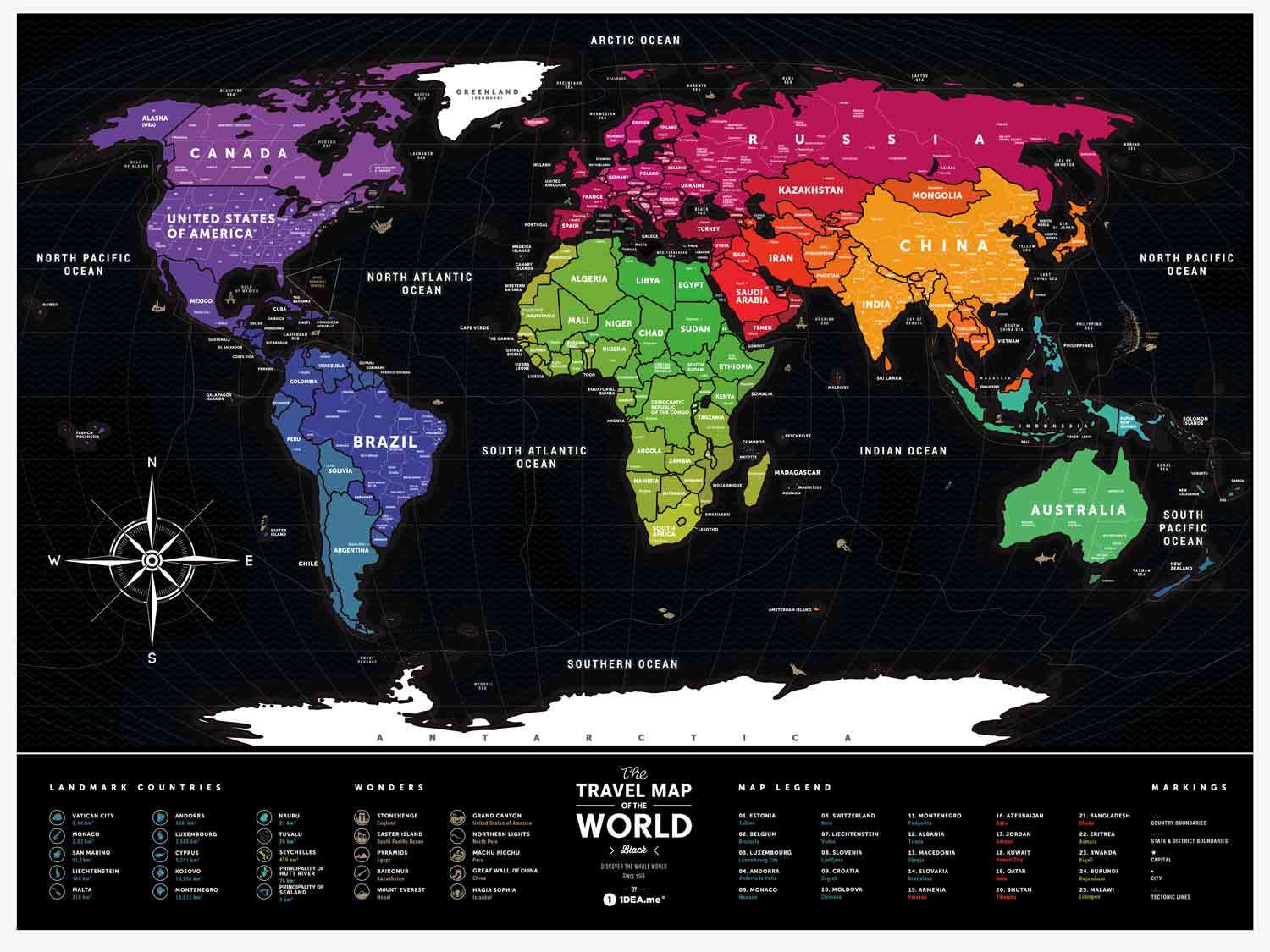 Scratch-off maps Travel Map Black World image