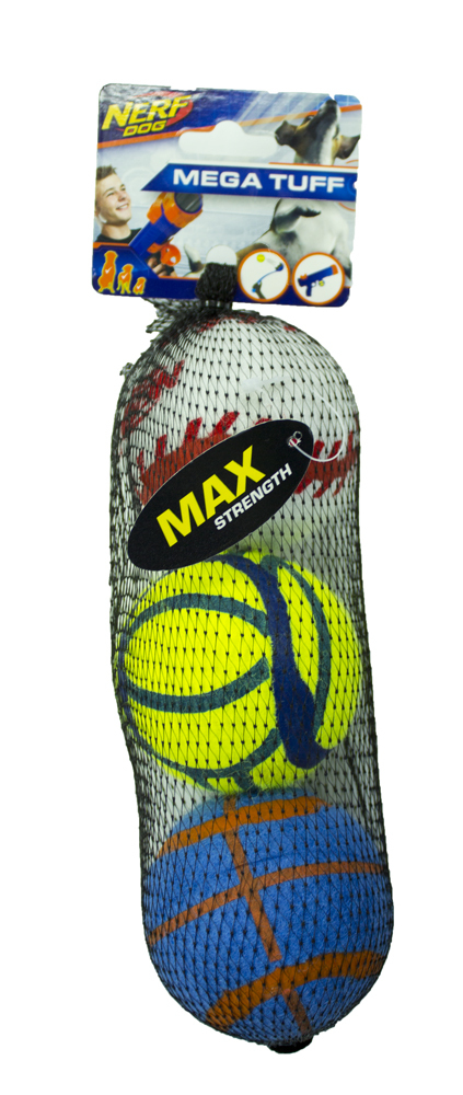 Nerf Dog Non Squeak Sports Balls 3pk image