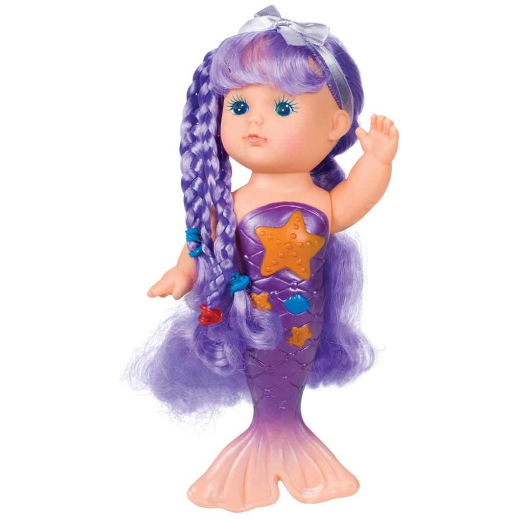 Toysmith: Bathtime Mermaid Doll - Purple image