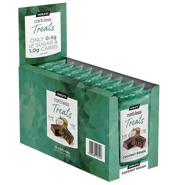 Horleys Carb Less Treats - Coconut Rough (10 x 60g) image