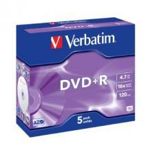 Verbatim DVD+R 4.7GB 5Pk Jewel Case 16x image