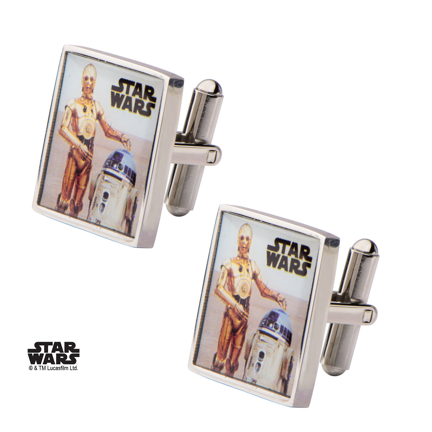 Star Wars: R2D2 & C3PO - Square Cufflinks image