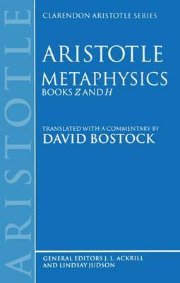 Metaphysics Books Z and H by * Aristotle image