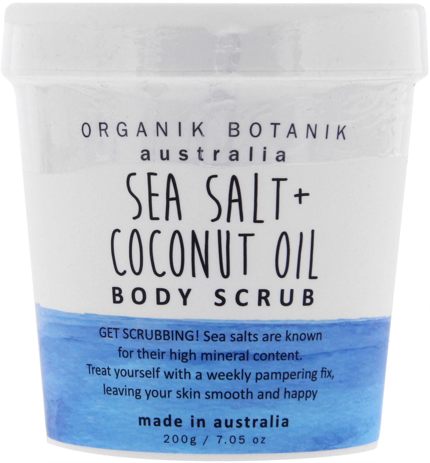 Organik Botanik Body Scrub Tub - Sea Salt & Coconut Oil (200gm) image