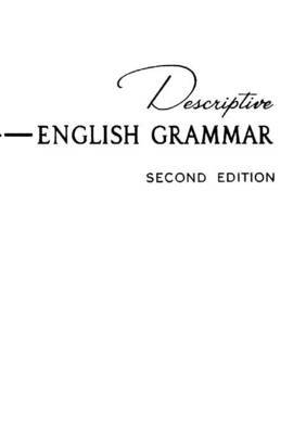 Descriptive English Grammar by Susan Emolyn Harman image